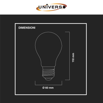 Lampadina LED E27 10W Bulb A60 SMD 12V/24V Universo