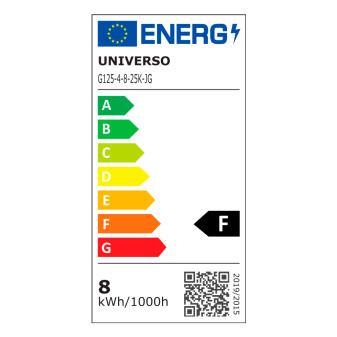 Lampadina LED E27 8W Globo G125 Filament Ambrata Universo