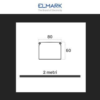 Elmark Canaline Passacavi 80x60 in Plastica Colore Bianco