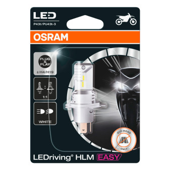 Osram LEDriving HLM Easy Moto LED 18/19W Fari 12V - Lampadina H4/H19