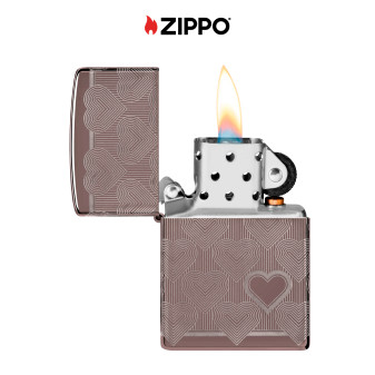 Accendino Zippo Premium mod. 49811 Heart Design Ricaricabile Antivento