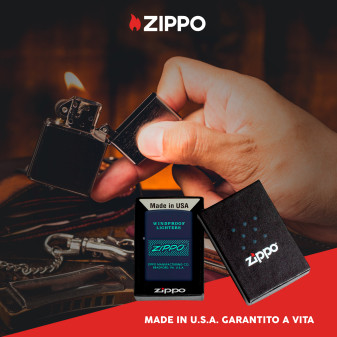 Accendino Zippo mod. 48708 Windproof Lighter Design Ricaricabile