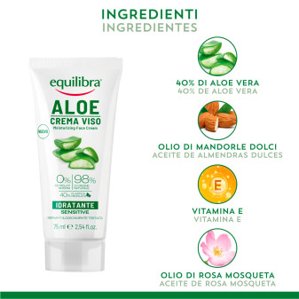 Aloe Crema Viso Idratante - Flacone 75ml Equilibra