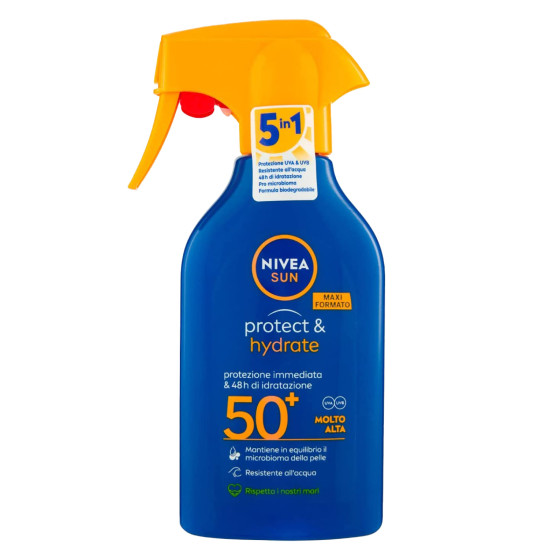 Protect & Hydrate Crema Solare Spray Idratante 48h SPF 50+ Nivea Sun Protect & Hydrate Crema Solare Spray Idratante 48h SPF 50+ Nivea Sun