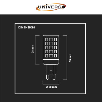 Lampadina LED G9 7W Tubolare SMD Universo
