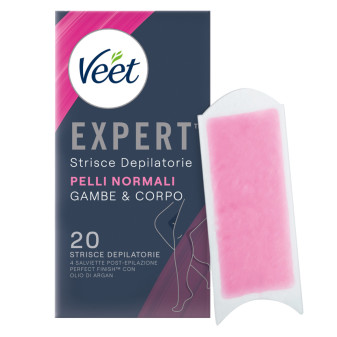 Strisce Depilatorie Gambe & Corpo per Pelli Normali Veet Expert 20pz