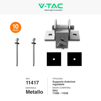 Kit Struttura per Montaggio di 10 Pannelli Solari su Tetto Piano Kit Struttura per Montaggio di 10 Pannelli Solari su Tetto Piano