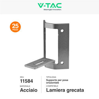 Kit Struttura per Montaggio di 6 Pannelli Solari Lamiera Grecata Kit Struttura per Montaggio di 6 Pannelli Solari Lamiera Grecata