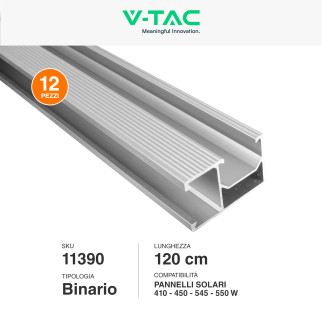Kit Struttura Montaggio di 6 Pannelli Solari su Tetto Kit Struttura Montaggio di 6 Pannelli Solari su Tetto