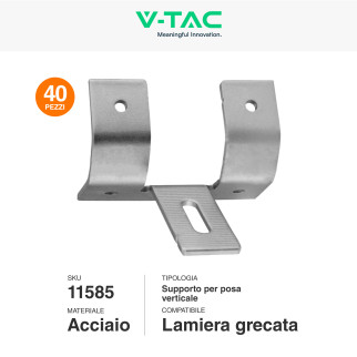 Kit Struttura Montaggio 10 Pannelli Solari Lamiera Grecata Kit Struttura Montaggio 10 Pannelli Solari Lamiera Grecata