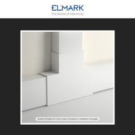 Elmark Angolo a T per Canaline Passacavi 40x16 in Plastica Bianca