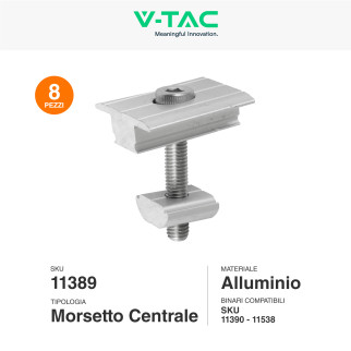 Kit Struttura Montaggio di 6 Pannelli Solari su Tetto Piano Kit Struttura Montaggio di 6 Pannelli Solari su Tetto Piano