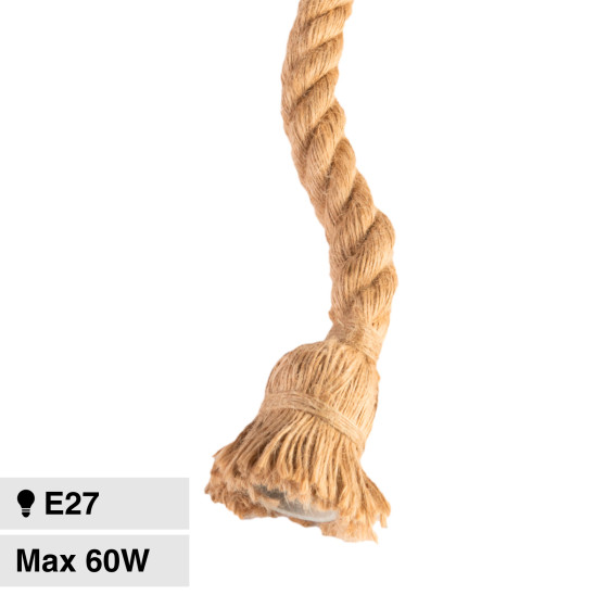 Universo Lampadario Sospensione Portalampada E27 in Corda mod. E27-M1 Universo Lampadario Sospensione Portalampada E27 in Corda mod. E27-M1
