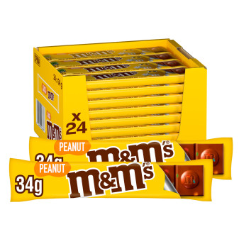 Barretta con Arachidi Ricoperta di Cioccolato M&M's Peanut 24x 34g