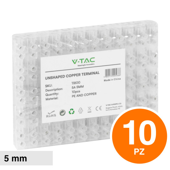 Morsettiera da 12 Connettori per Cavi Elettrici 5A da 5mm V-Tac Morsettiera da 12 Connettori per Cavi Elettrici 5A da 5mm V-Tac
