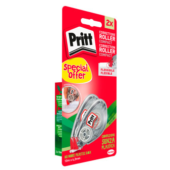 Roller Compact Confezione da 2 Correttori a Nastro Pritt