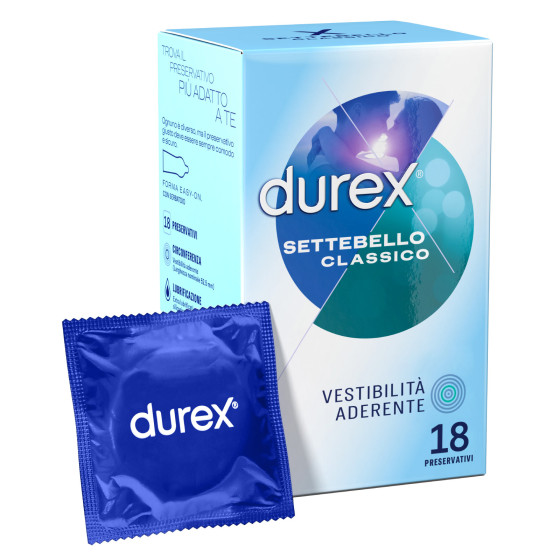 Preservativi Durex Settebello Classico - Scatola da 18 Pezzi Preservativi Durex Settebello Classico - Scatola da 18 Pezzi