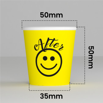 50 Bicchierini da Caffè in Carta DownUpCUP Yellow da 65ml
