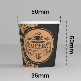 50 Bicchierini da Caffè in Carta PubBeigeCUP da 65ml
