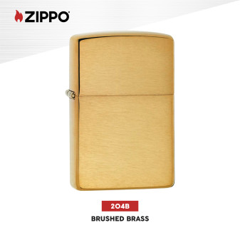 Accendino Zippo 204B Brushed Brass Ricaricabile Antivento