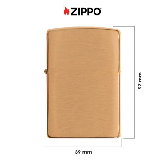 Accendino Zippo 204B Brushed Brass Ricaricabile Antivento