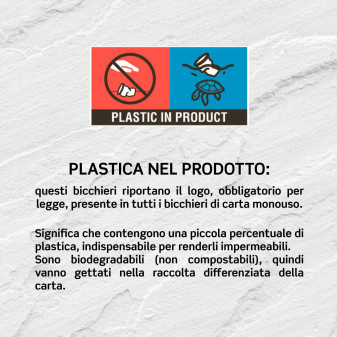 50 Bicchieri in Carta Avana da 240ml