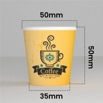 50 Bicchierini da Caffè in Carta CuzcoCUP Yellow da 65ml