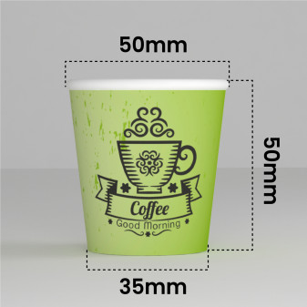 50 Bicchierini da Caffè in Carta CuzcoCUP Green da 65ml