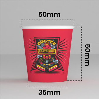 50 Bicchierini da Caffè in Carta FlipperCUP da 65ml