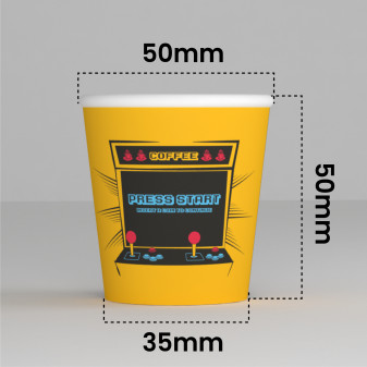 100 Bicchierini da Caffè in Carta ArcadeCUP da 65ml con coperchi
