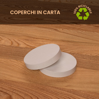 100 Bicchierini da Caffè in Carta ArcadeCUP da 65ml con coperchi