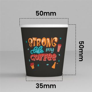 100 Bicchierini in Carta Riciclabile StrongLifeCUP da 65ml e Coperchi