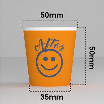 100 Bicchierini in Carta Riciclabile DownUpCUP Blue da 65ml e Coperchi