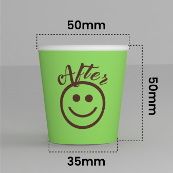 100 Bicchierini in Carta Riciclabile DownUpCUP Green da 65ml e Coperchi