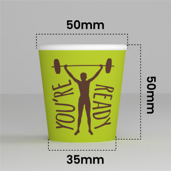 100 Bicchierini in Carta Riciclabile ReadyCUP da 65ml e Coperchi