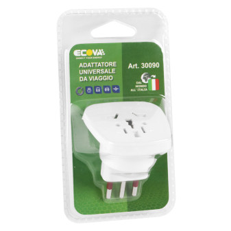 Adattatore Universale Bianco Presa Multistandard Ecova