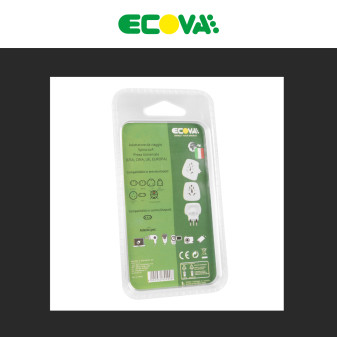 Adattatore Universale Bianco Presa Multistandard Ecova