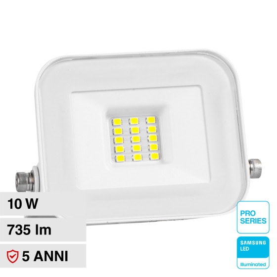 V-Tac Pro VT-44010 Faro LED 10W IP65 Chip Samsung Bianco V-Tac Pro VT-44010 Faro LED 10W IP65 Chip Samsung Bianco