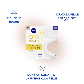 Fondotinta Nivea Q10 Power Antirughe Cushion 3in1 02 Dark