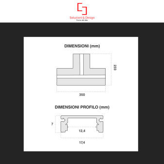 Profilo a T in Alluminio Integrato per Strisce LED SD