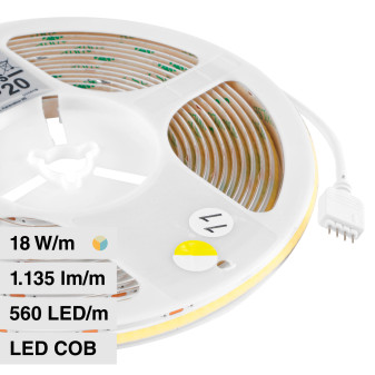 V-Tac VT-COB-560 Striscia LED COB Flessibile 90W Changing Color 3in1 560...