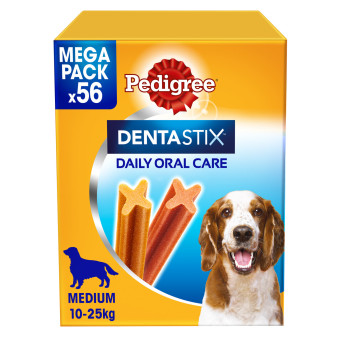 56 Stick per l'Igiene Orale del Cane Pedigree Dentastix Medium