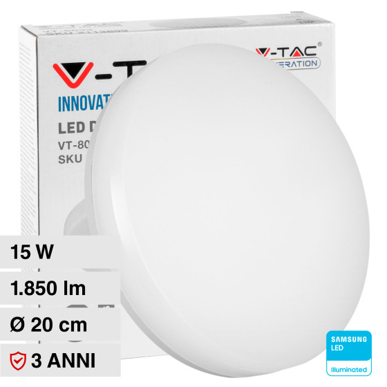 VT-8033RD Plafoniera LED Rotonda 15W SMD Chip Samsung V-Tac VT-8033RD Plafoniera LED Rotonda 15W SMD Chip Samsung V-Tac