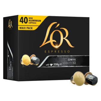 L'Or Caffè Espresso Onyx Capsule in Alluminio con Intensità 12 Compatibili...