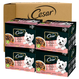 Cibo  Cani Selezione in Salsa Assortiti - 96 Bustine Cesar