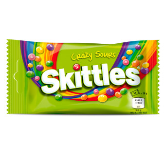 Skittles Crazy Sours Caramelle Colorate alla Frutta dal Gusto Aspro -...