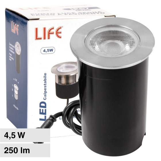 Punto Luce LED COB 4,5W Segnapasso da Interramento IP67 IK06 Life Punto Luce LED COB 4,5W Segnapasso da Interramento IP67 IK06 Life
