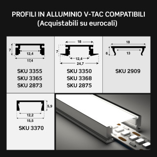 Medusaflex Andromeda Copertura Opaca per Profilo in Alluminio 40m