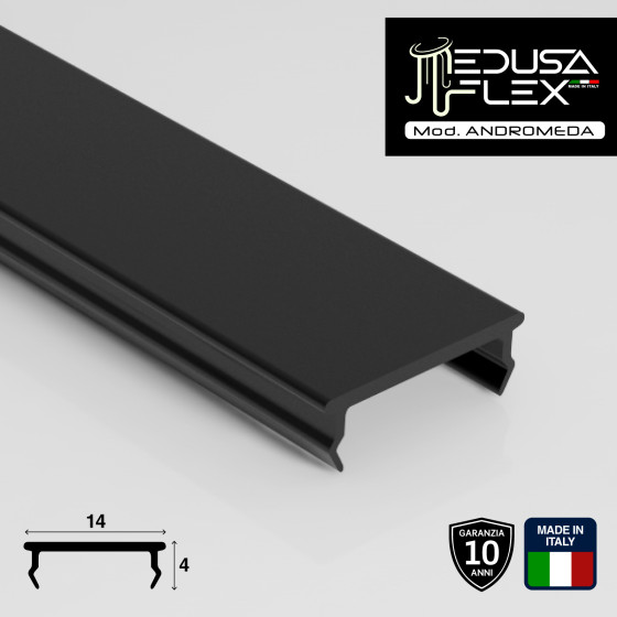 Medusaflex Andromeda Copertura Nera per Profilo in Alluminio Medusaflex Andromeda Copertura Nera per Profilo in Alluminio