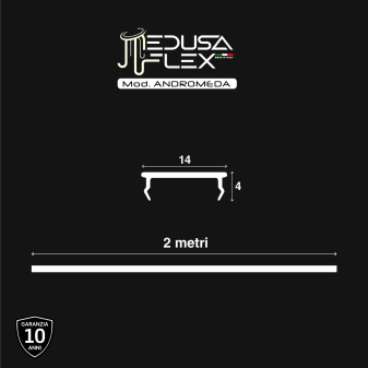 Medusaflex Andromeda Copertura Nera per Profilo in Alluminio